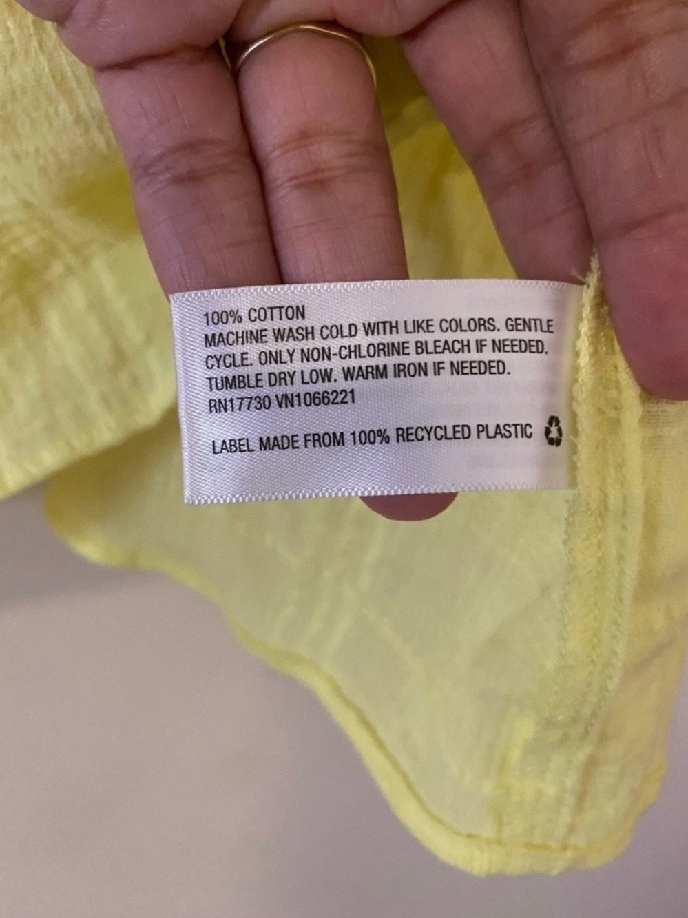 Universal Thread cotton Yellow Ruffle flutter sleeves top - Picture 3 of 6